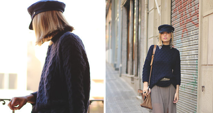 Priscila från Madrid är fin i marinblått stickat. Mer utav henne här http://lookbook.nu/myshowroomblog