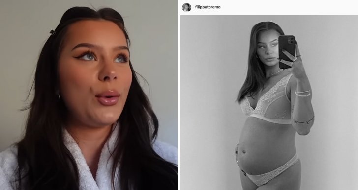 Tvådelad bild på Filippa Toremo. 