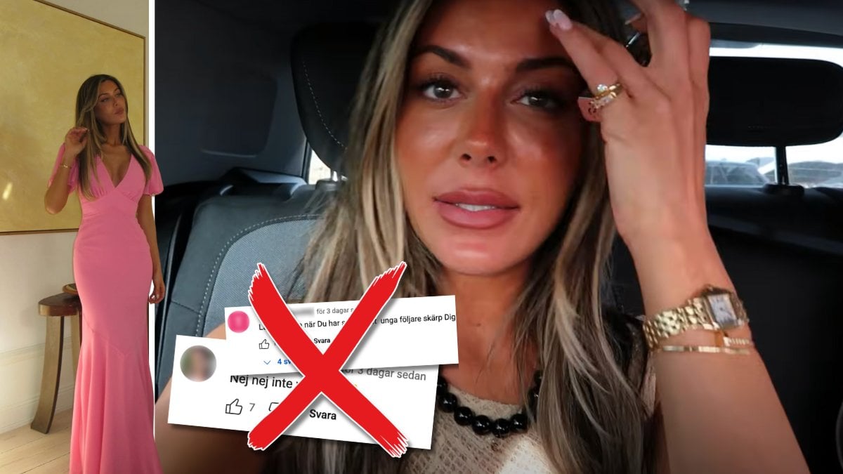 Bild på Bianca ingrosso och kommentarer från hennes youtubevideo där folk rasar. 