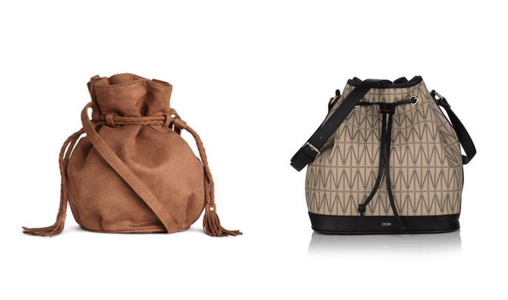 Väska från H&M, ca 200 kr, VS väska från Dagmar, ca 2 700 kr. Väska från H&M, ca 200 kr, VS väska från Dagmar, ca 2 700 kr.