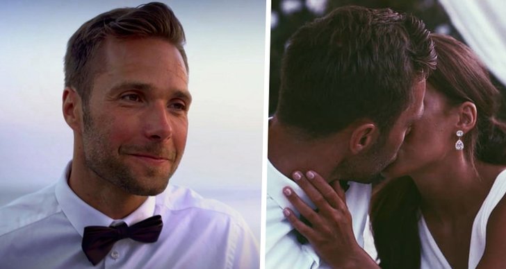 David Möller från Bachelor 2018. Och en bild när David kysser Gabriella.